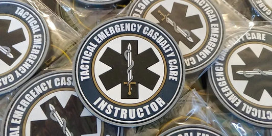 NAEMT PHTLS - INSTRUCTOR -Tactical Emergency Casualty Care - COLORED PVC patch - PVCPATCHWORLD.STORE