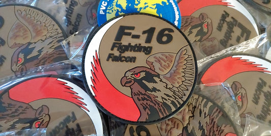 BAHRAIN F-16 FIGHTING FALCON PVC 3D PATCH SWIRL -  (LOW VISIBILITY)