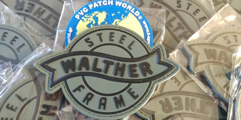 WALTHER - 2D & 3D PVC PATCH - KHAKI/BLACK - PVCPATCHWORLD.STORE
