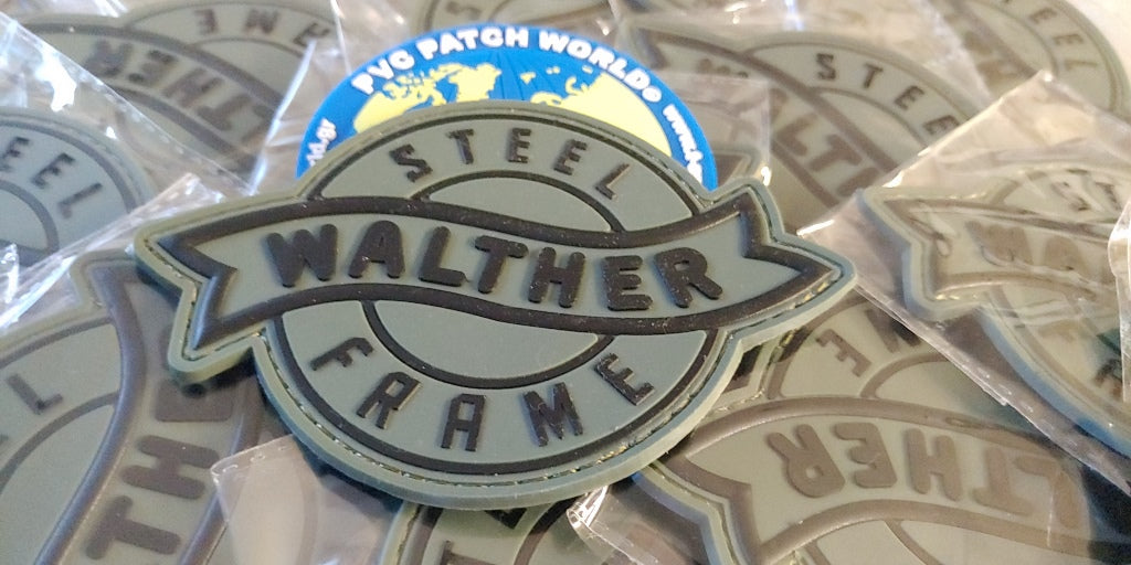 WALTHER - 2D & 3D PVC PATCH  - KHAKI/BLACK