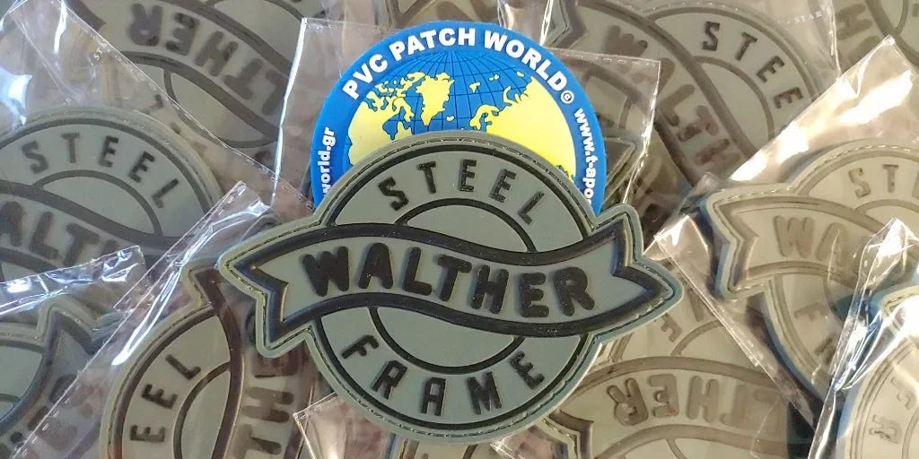 WALTHER - 2D & 3D PVC PATCH - KHAKI/BLACK - PVCPATCHWORLD.STORE