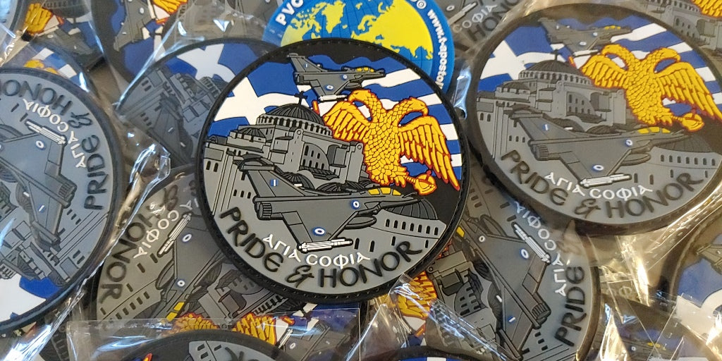 PRIDE & HONOR -GREEK RAFALE  -AIR-FORCE - 3D PVC PATCH