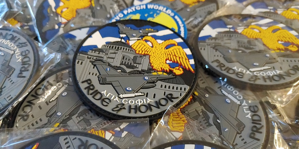 PRIDE & HONOR -GREEK RAFALE  -AIR-FORCE - 3D PVC PATCH