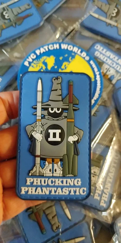 PHANTOM II - F-4 - NEW HAF - " PHUCKING PHANTASTIC " 3D PVC PATCH - PVCPATCHWORLD.STORE