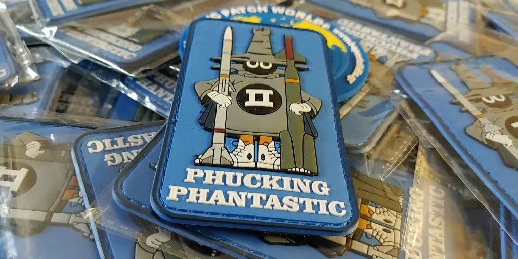 PHANTOM II - F-4 - NEW HAF - " PHUCKING PHANTASTIC " 3D PVC PATCH - PVCPATCHWORLD.STORE
