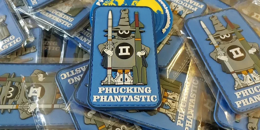 PHANTOM II - F-4 - NEW HAF - " PHUCKING PHANTASTIC " 3D PVC PATCH - PVCPATCHWORLD.STORE