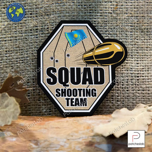 IPSC - KAZAKHSTAN - SQUAD SHOOTING TEAM TARGET FABRIC PATCH - PVCPATCHWORLD.STORE